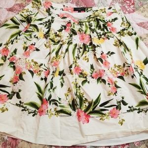 Talbots Pleated Floral Skirt Size 16P